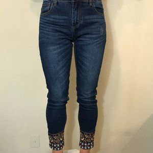 Gorgeous Desigual Skinny Jeans with Embroidery